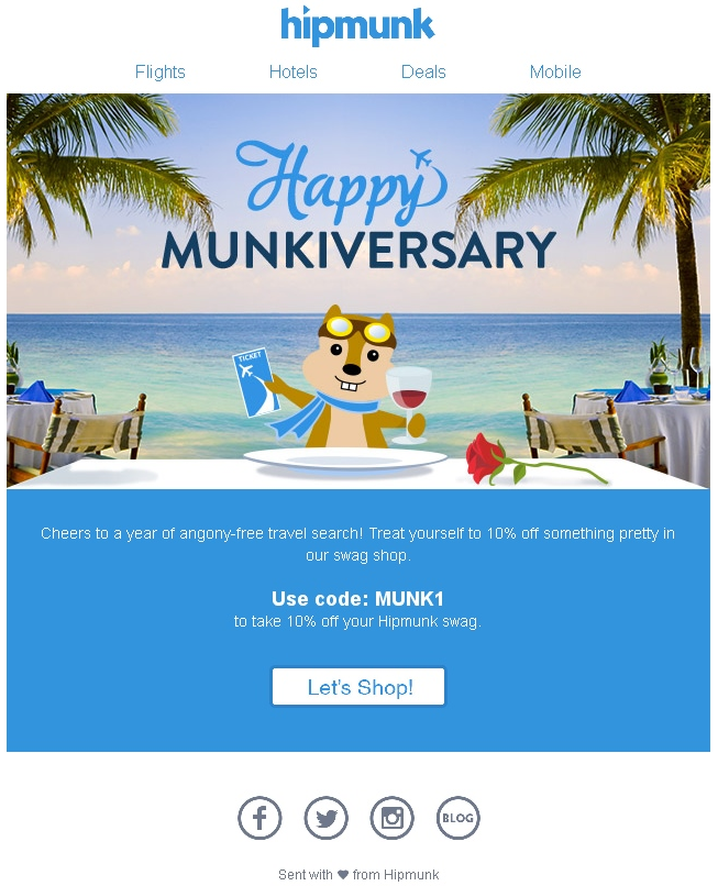 anniversary email