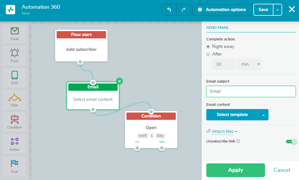 automation 360 interface