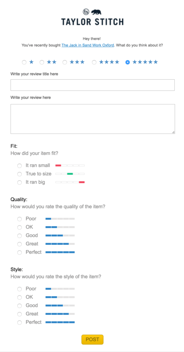 email survey example