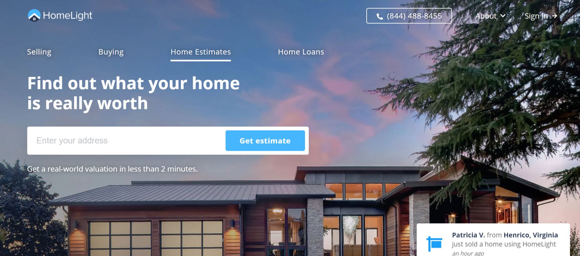 home value landing page
