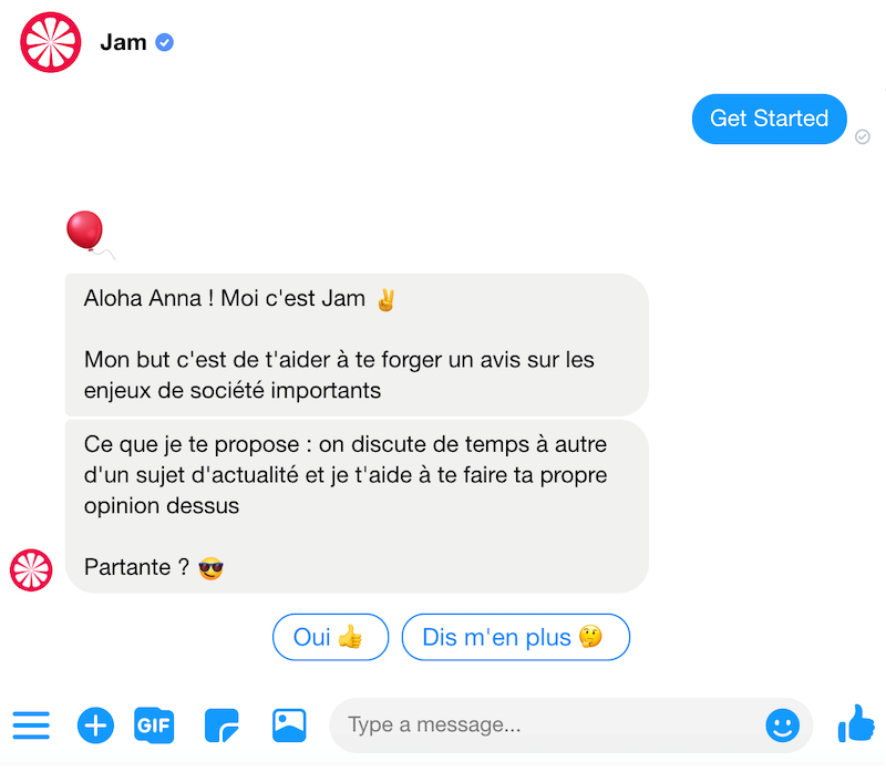 jam chatbot use case