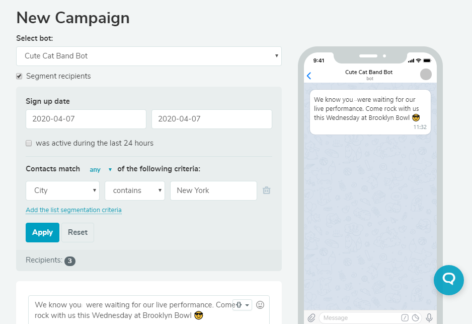 telegram campaign segmentation telegram campaign segmentation