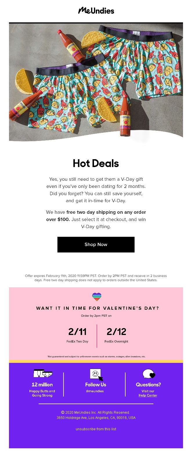 Рассылка с напоминанием о том, что еще можно успеть купить подарок