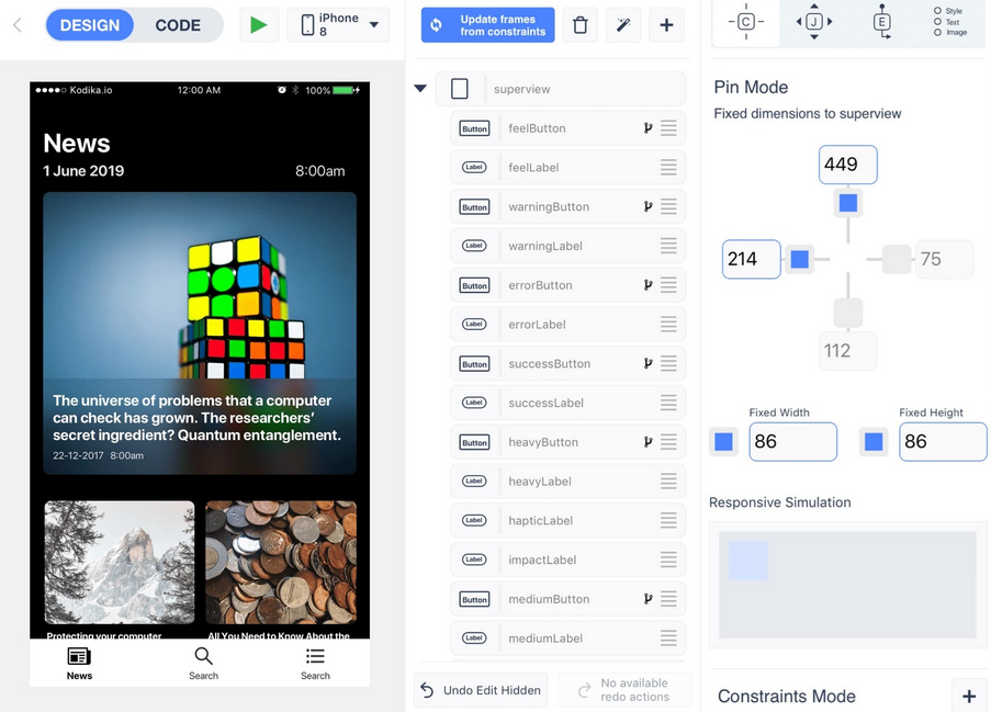 Сервис для создания мобильных приложений Kodika