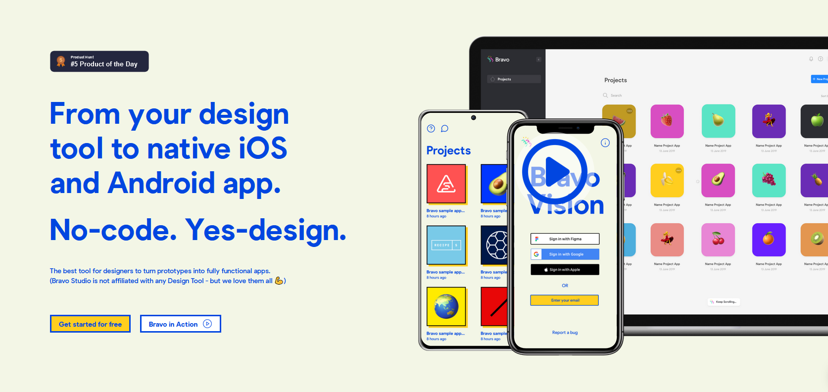 Сервис для создания мобильных приложений Bravo Studio