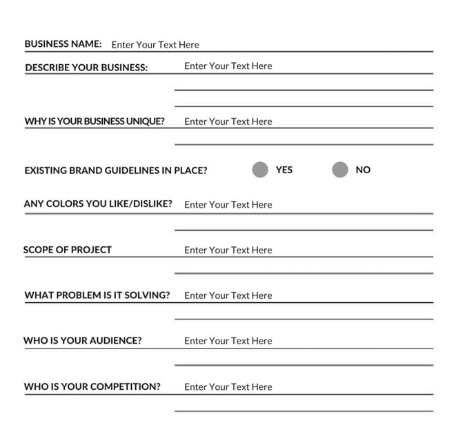 brief template brief template