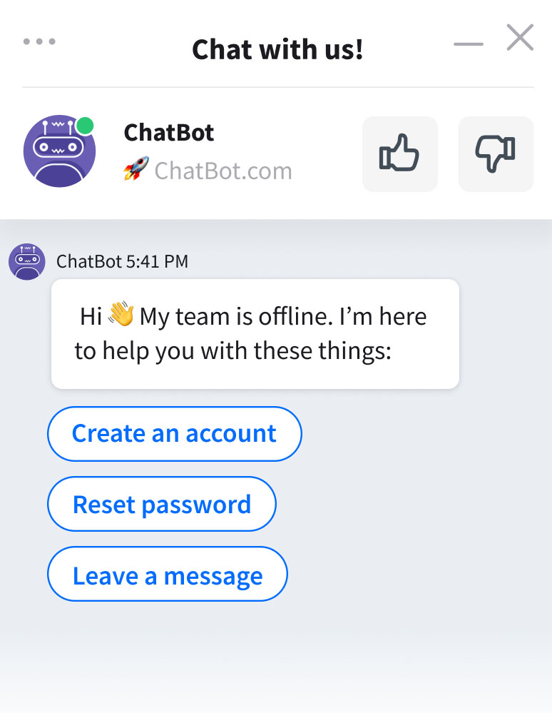 chatbot example