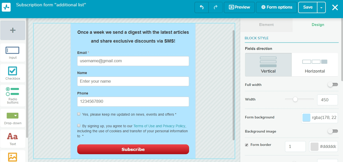 Create a branded subscription form Create a branded subscription form