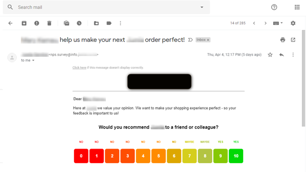 Feedback request email Feedback request email