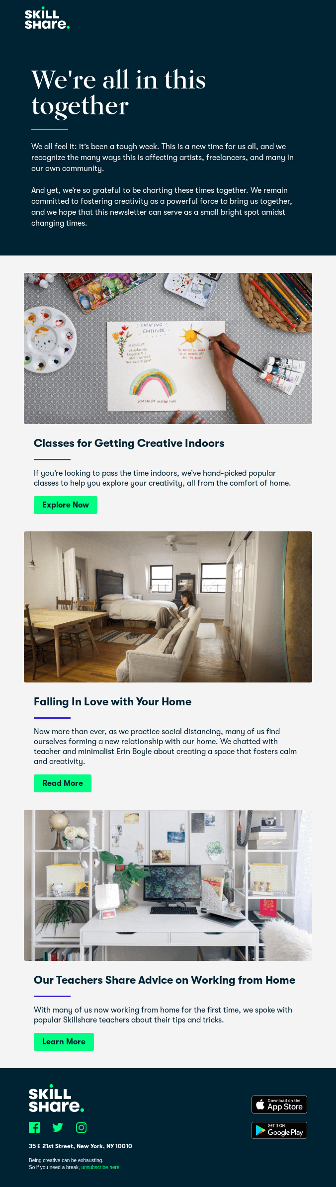 SkillShare curated newsletter SkillShare curated newsletter