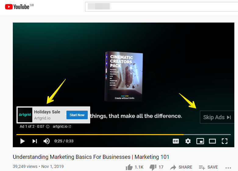 Video advertising Video advertising