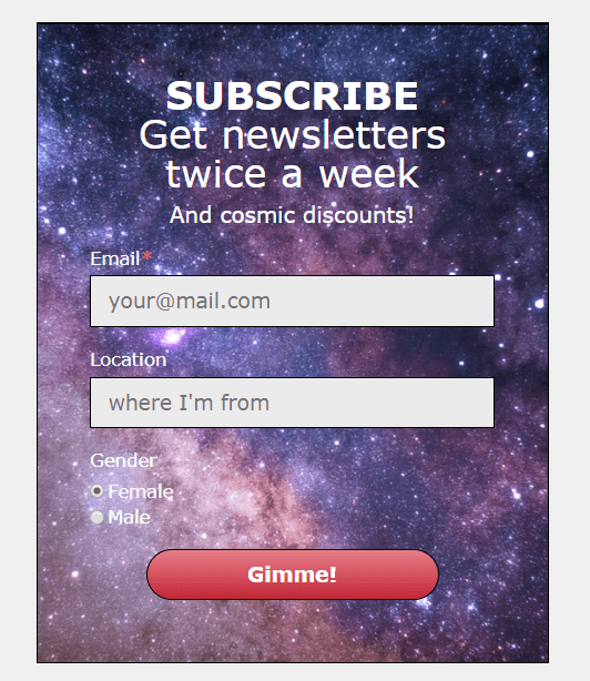 SendPulse's subscription form SendPulse's subscription form