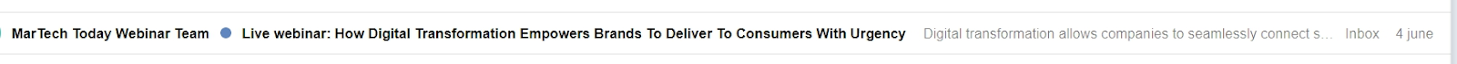 An informative subject line An informative subject line