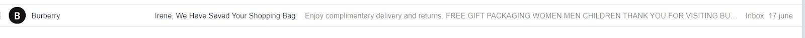 A personalized subject line A personalized subject line