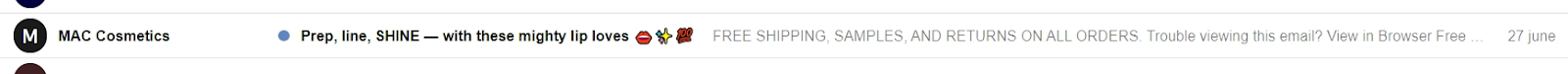An attractive subject line An attractive subject line