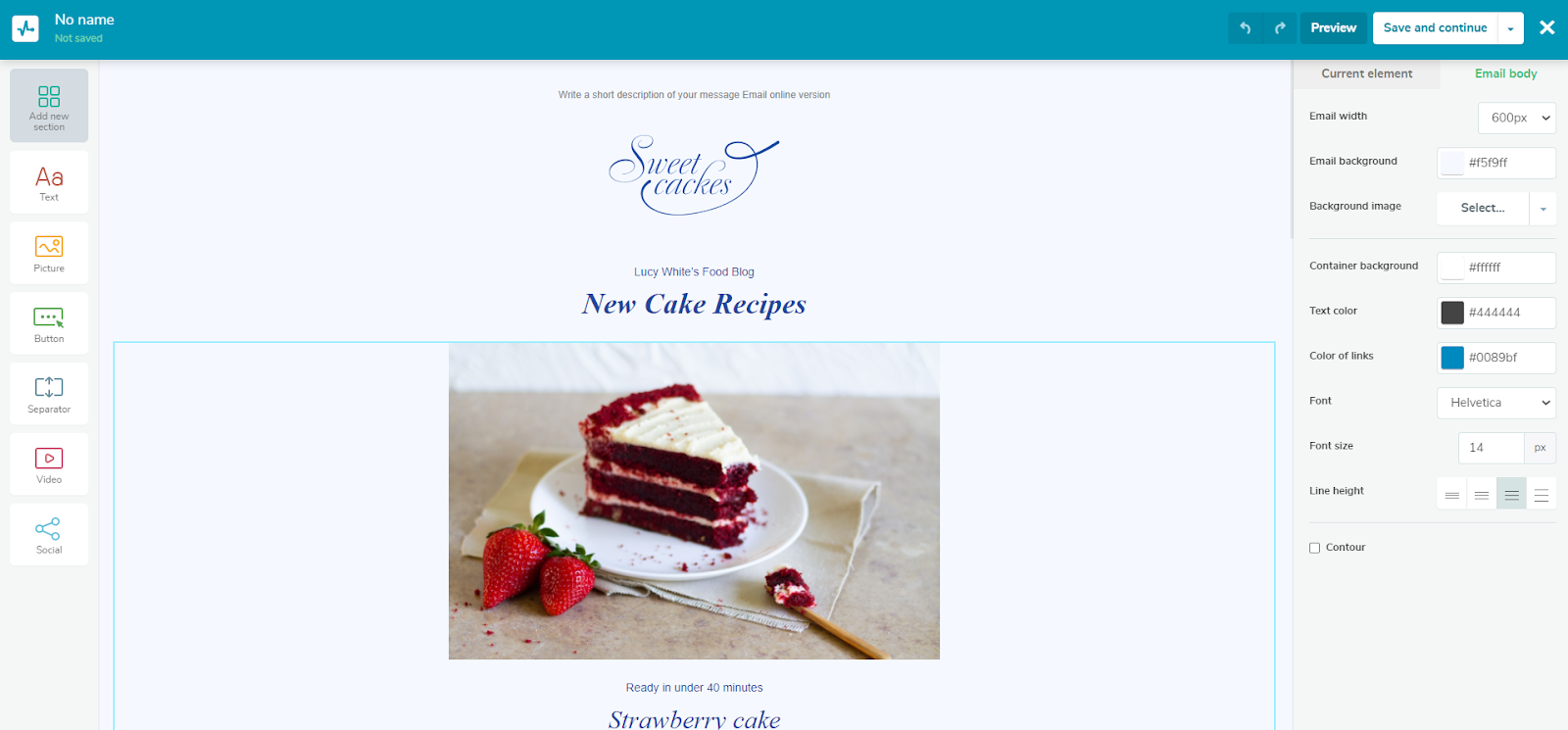 Creating an email copy Creating an email copy