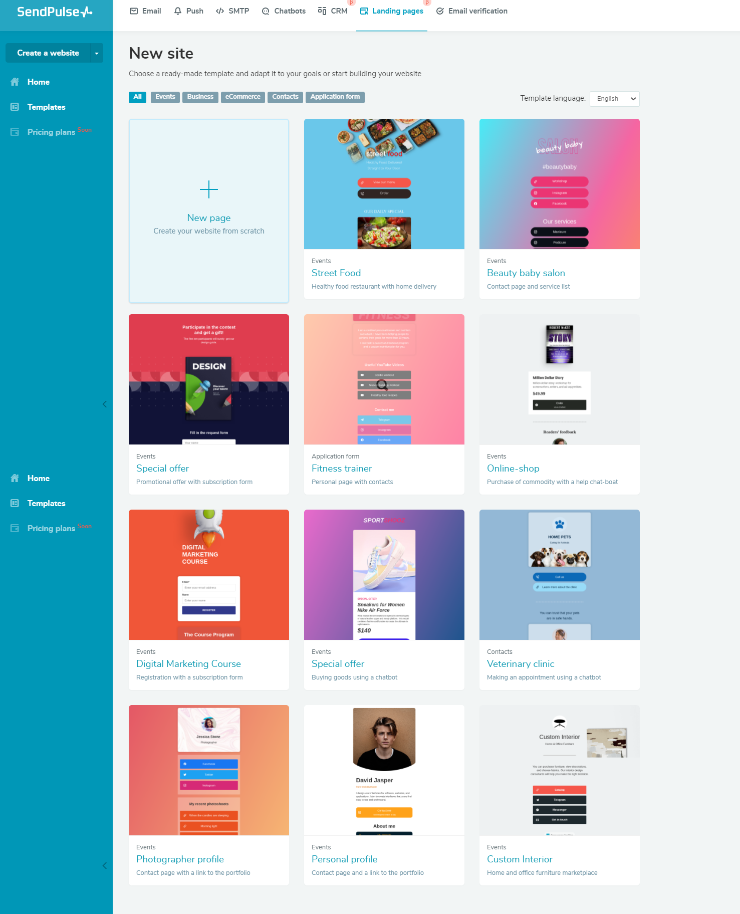 Landing page templates Landing page templates