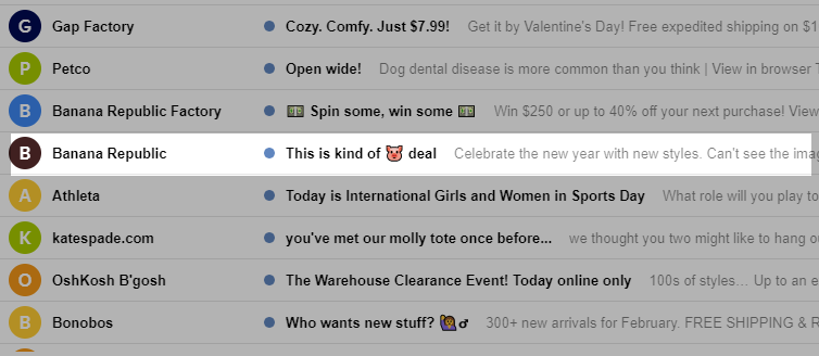 Subject line Subject line