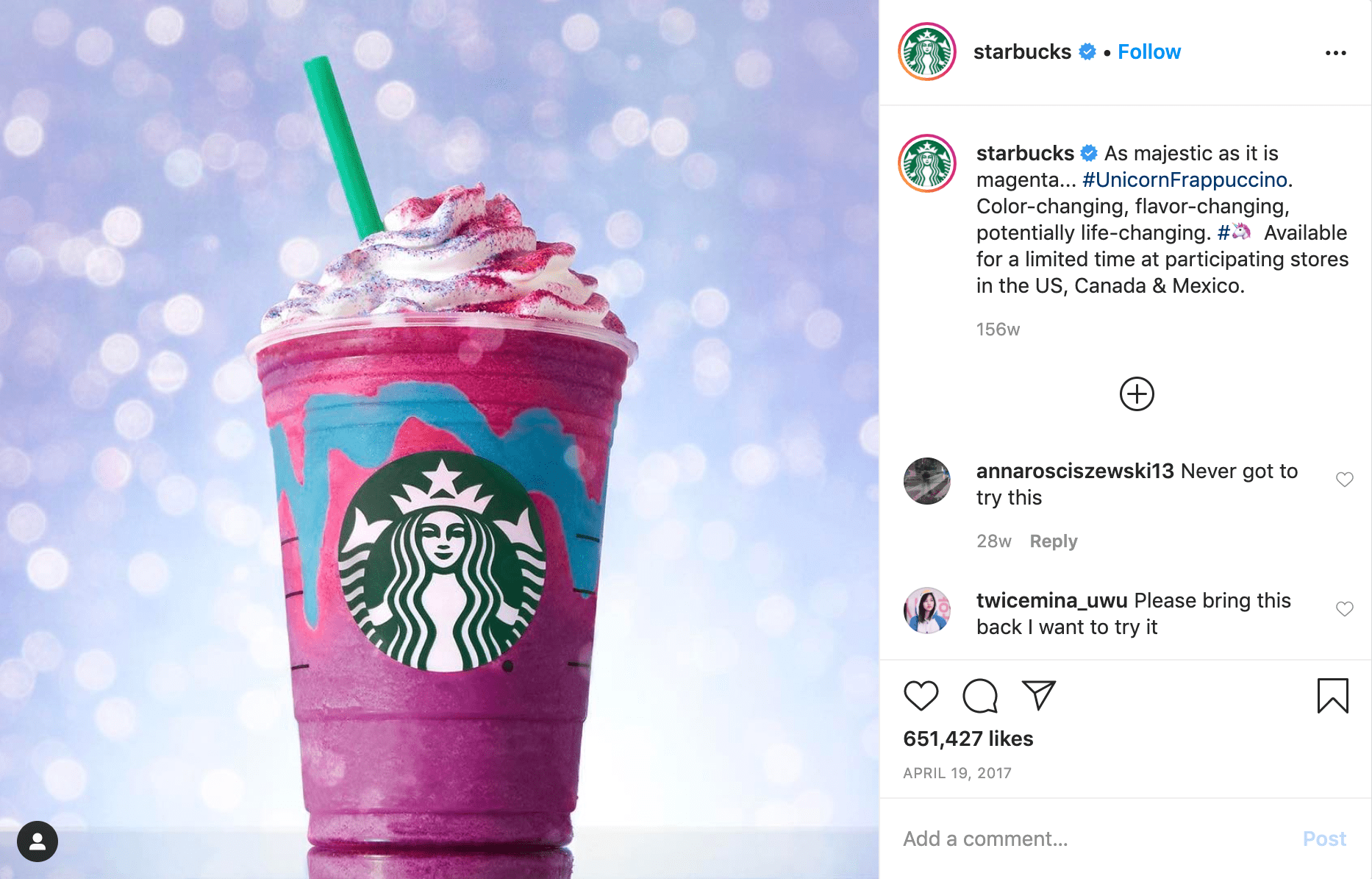 Starbucks Unicorn frappuccino campaign Starbucks Unicorn frappuccino campaign