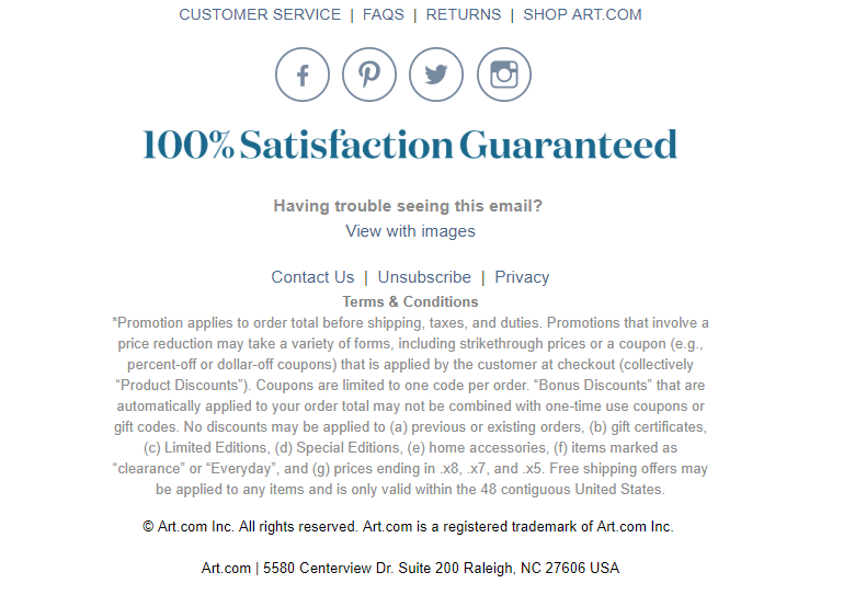 Art.com unsubscribing link Art.com unsubscribing link