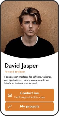 business card page