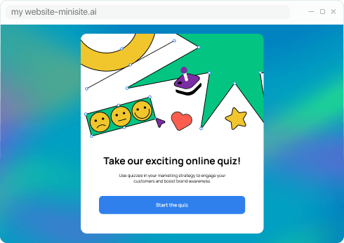 Attract new customers with an auto-generated landing page