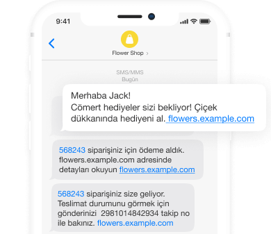 SMS message illustration