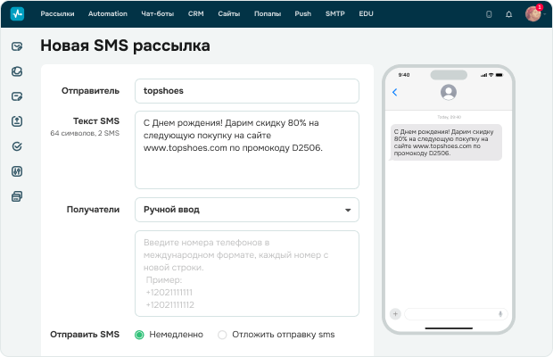 sms countries panel