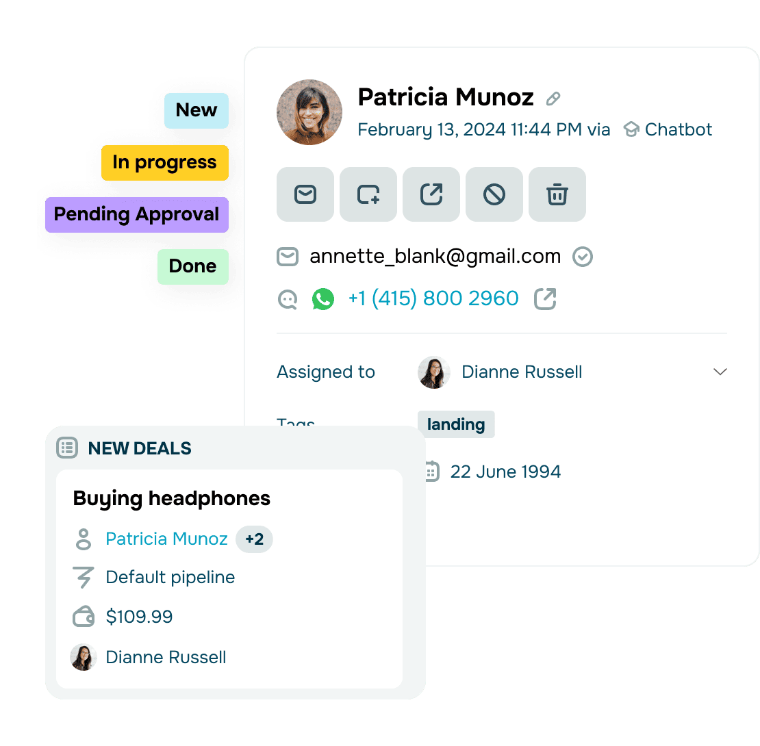Sync every deal with your CRM system